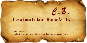 Czechmeister Borbála névjegykártya